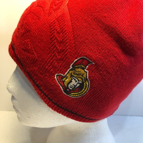 Ottawa Senators NHL Hockey Reversible Beanie Cap - Vintage Reebok Toque Hat 2010 - Picture 3 of 14